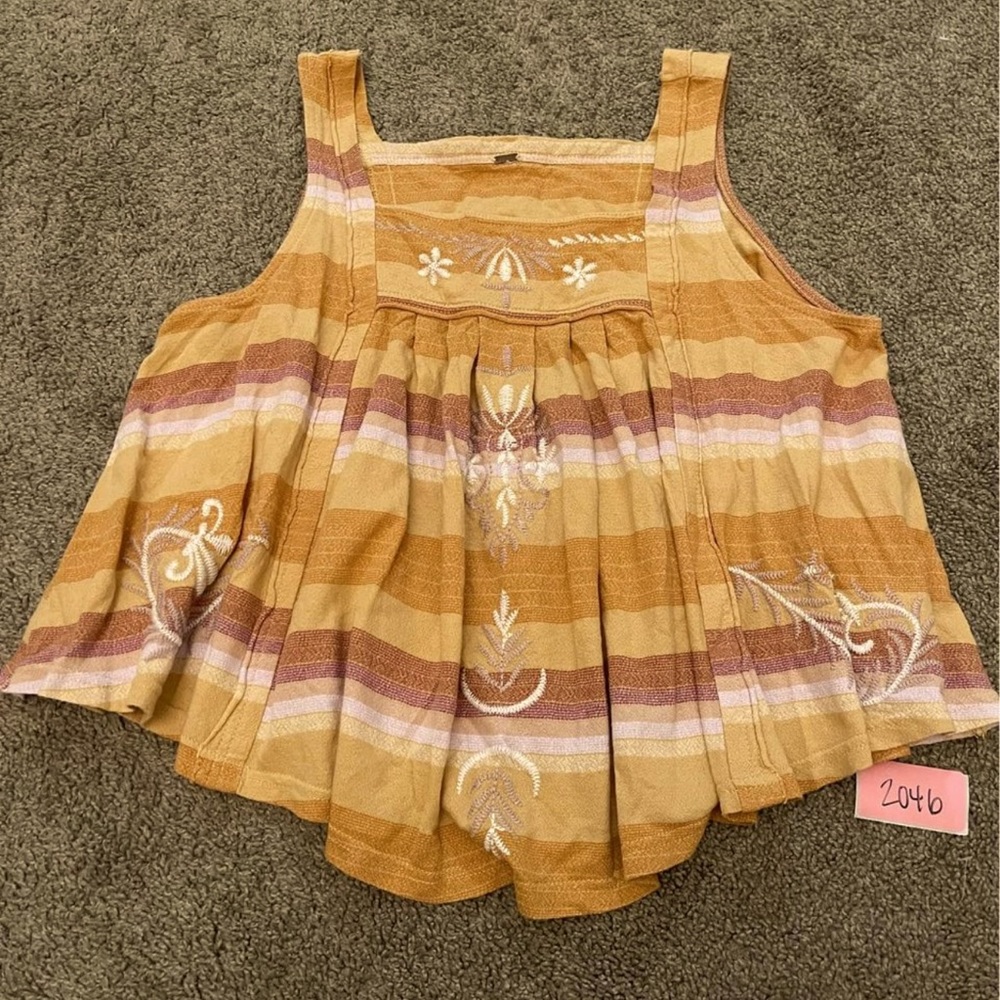 Free People Macie Lace Tank Top Flowy Size Medium